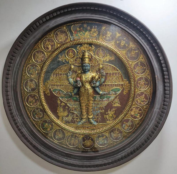Vishnu Veeram Traditional Art by Unknown | ArtZolo.com