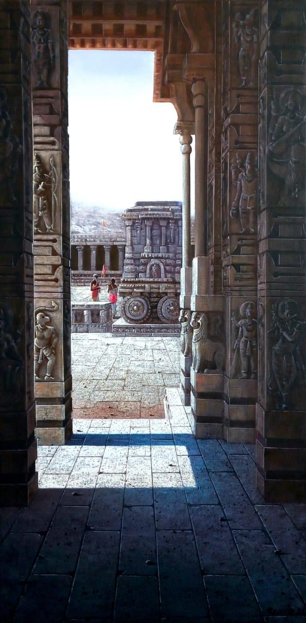 Vitthala Temple Hampi 43 Painting by Pravin Pasare | ArtZolo.com