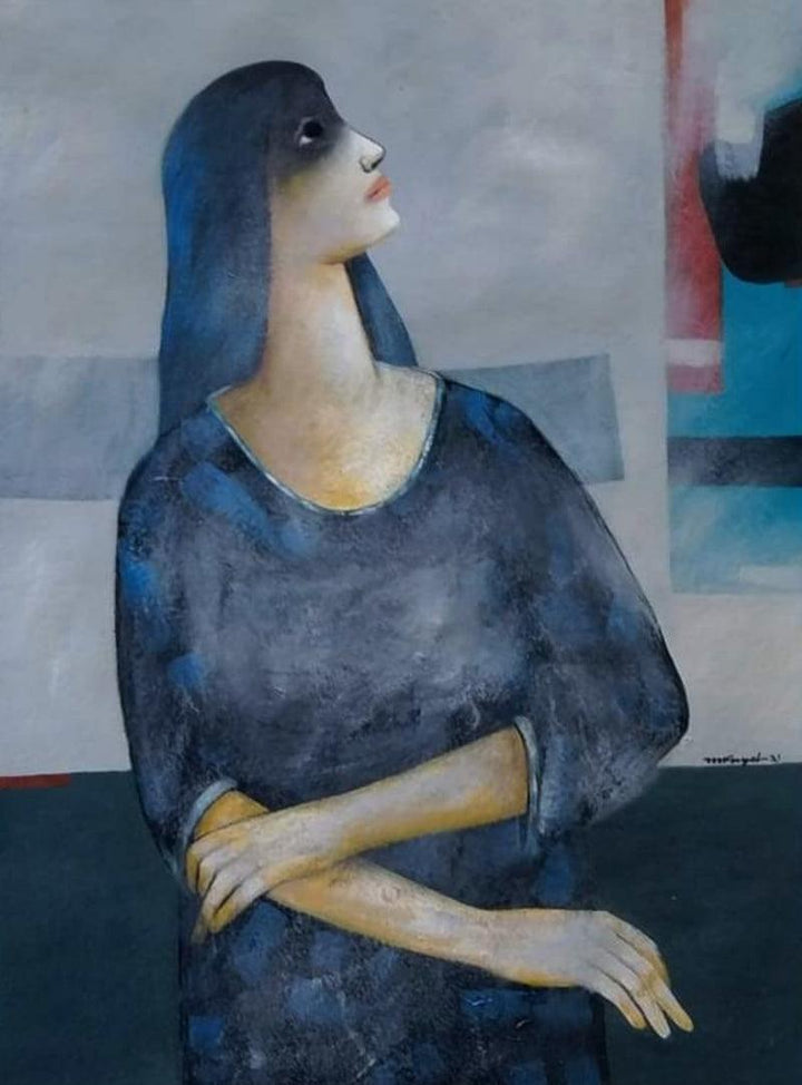 Waiting Painting by Mihir Kayal | ArtZolo.com