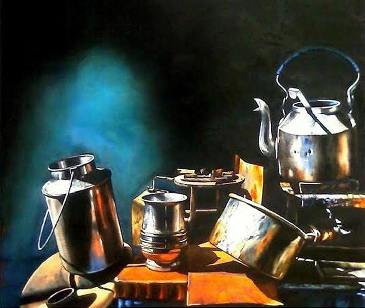Waiting For Morning Painting by Saikat Maity | ArtZolo.com