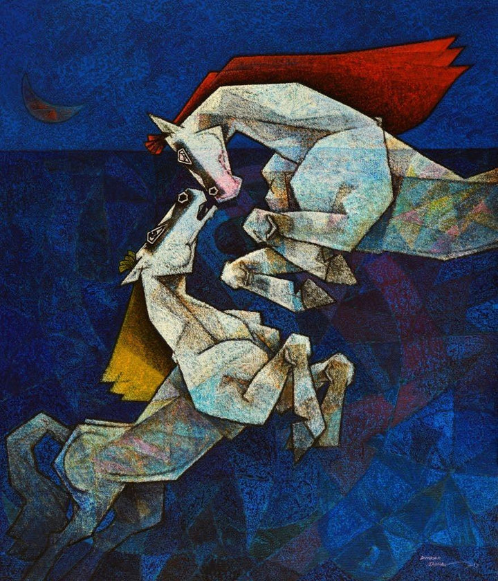 Waltzing Towards Love Painting by Dinkar Jadhav | ArtZolo.com