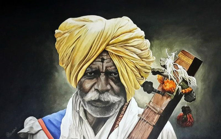 Warkari Painting by Prasad Karambat | ArtZolo.com