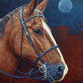 Animals acrylic painting titled 'Warrior', 30x24 inches, by artist Ramesh Das on Canvas