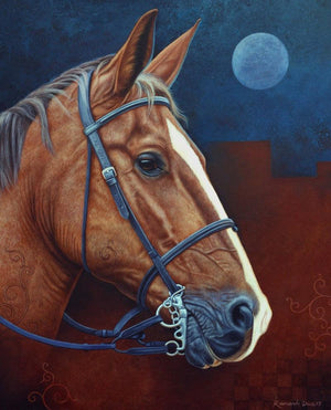 Animals acrylic painting titled 'Warrior', 30x24 inches, by artist Ramesh Das on Canvas