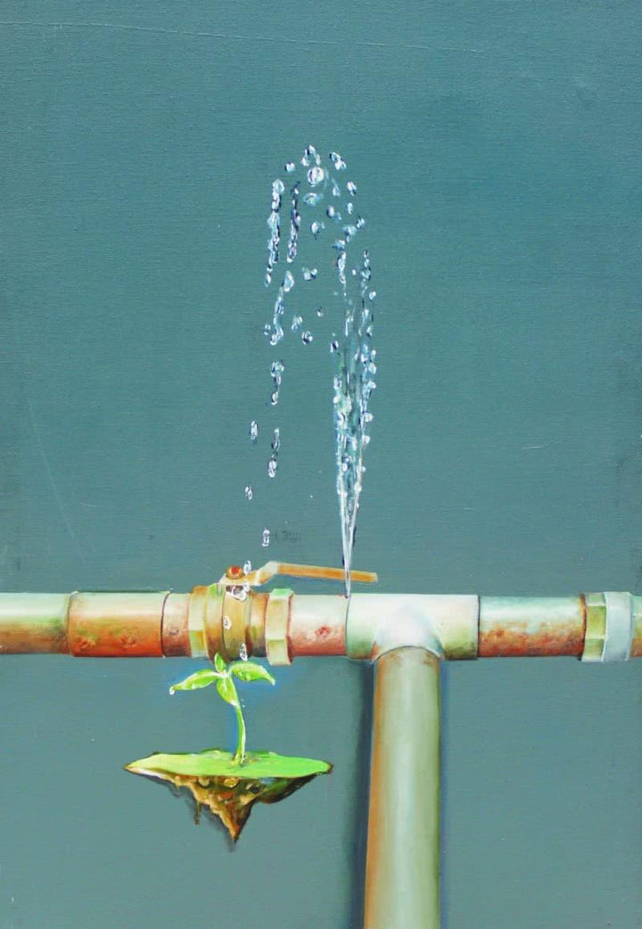 Water Is Life Painting by Subhendu Mishra | ArtZolo.com