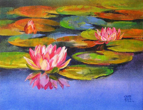 Water Lilies 17 Painting by Swati Kale | ArtZolo.com