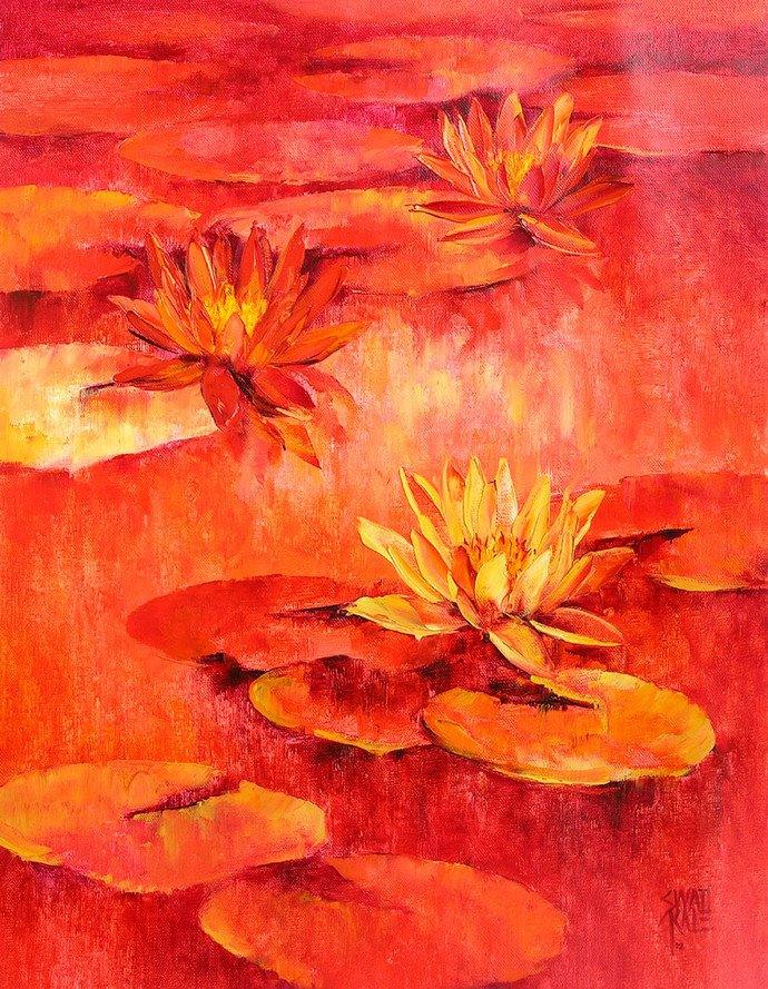 Water Lilies 51 Painting by Swati Kale | ArtZolo.com