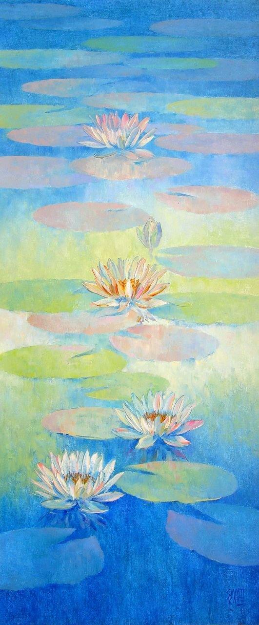 Water Lilies 69 Painting by Swati Kale | ArtZolo.com