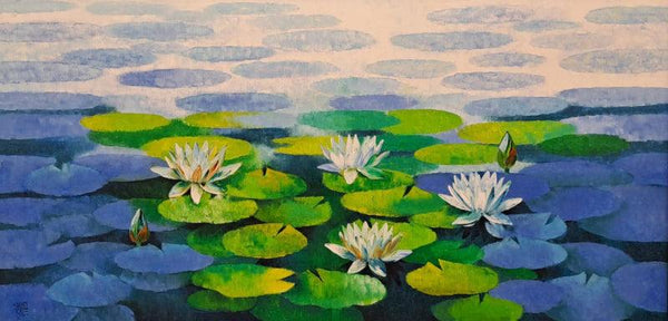 Waterlilies 101 Painting by Swati Kale | ArtZolo.com