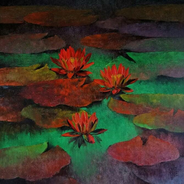 Waterlilies 103 Painting by Swati Kale | ArtZolo.com