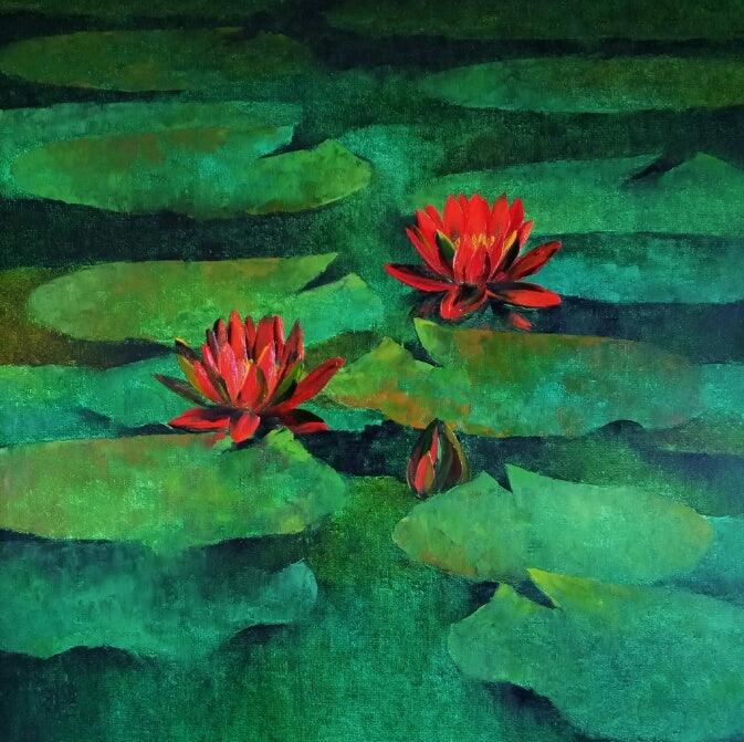 Waterlilies 104 Painting by Swati Kale | ArtZolo.com