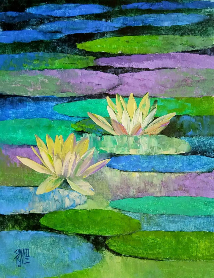 Waterlilies 11 Painting by Swati Kale | ArtZolo.com