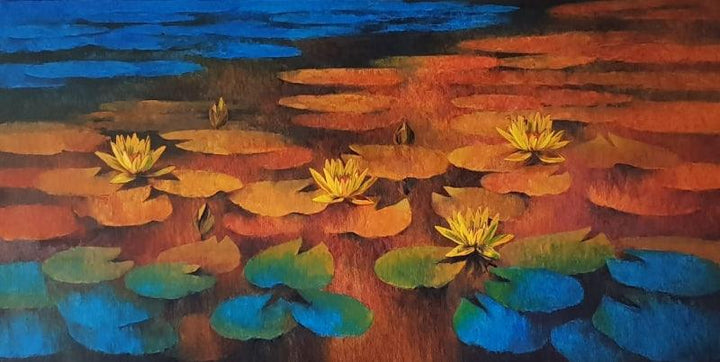 Waterlilies 111 Painting by Swati Kale | ArtZolo.com