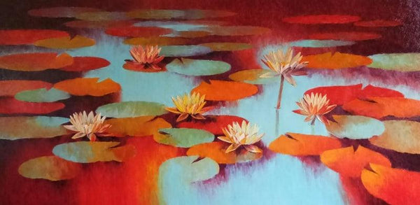 Waterlilies 113 Painting by Swati Kale | ArtZolo.com
