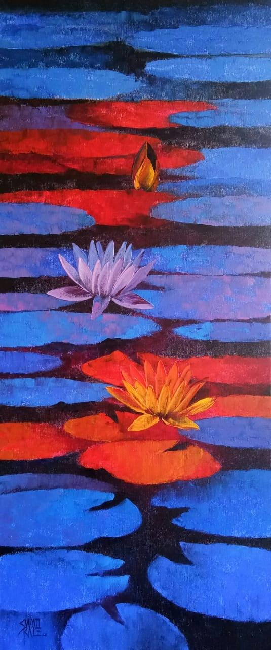 Waterlilies 22 Painting by Swati Kale | ArtZolo.com