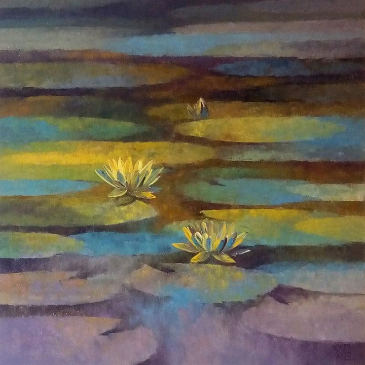 Waterlilies 7 Painting by Swati Kale | ArtZolo.com