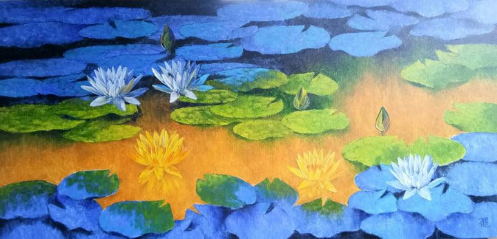 Waterlilies 71 Painting by Swati Kale | ArtZolo.com