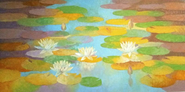Waterlilies 72 Painting by Swati Kale | ArtZolo.com
