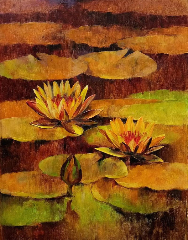 Waterlilies 94 Painting by Swati Kale | ArtZolo.com