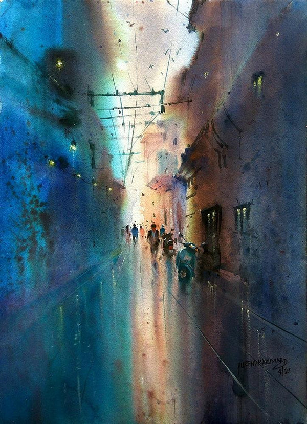 Way Of Light Painting by Purendra Deogirkar | ArtZolo.com