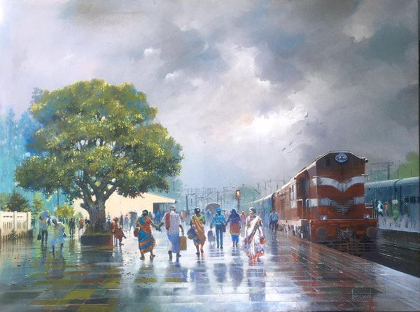 Wet Platform 32 Painting by Bijay Biswaal | ArtZolo.com