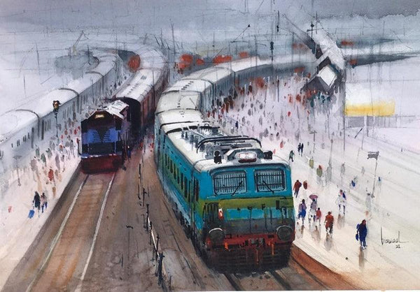 Wet Platform 35 Painting by Bijay Biswaal | ArtZolo.com
