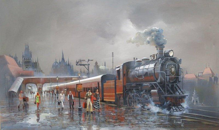 Wet Platform Retro 1970 Painting by Bijay Biswaal | ArtZolo.com