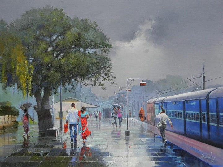 Wet Platform Vi Painting by Bijay Biswaal | ArtZolo.com
