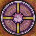 contemporary acrylic painting titled 'Wheel Of Life', 36x36 inches, by artist NITU CHHAJER on CANVAS