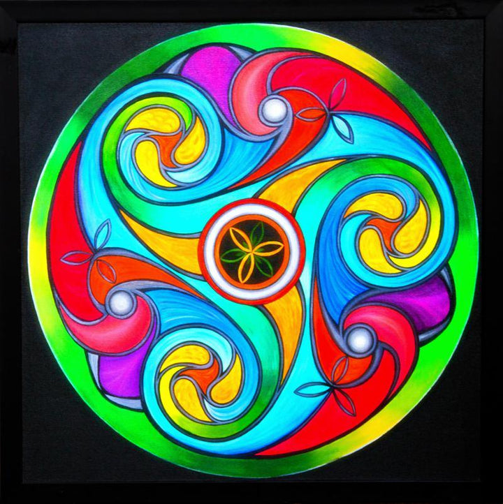 Wheel Of Life Painting by Manju Lamba | ArtZolo.com