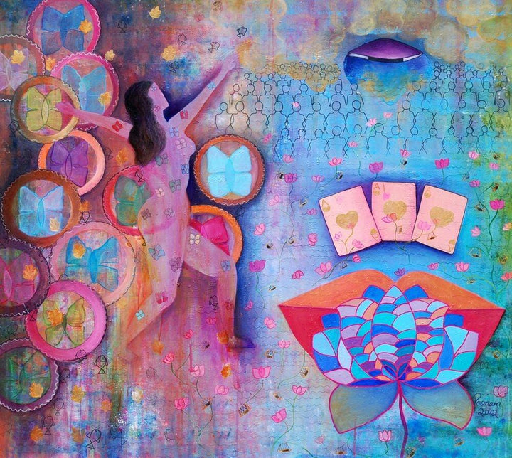 Wheels Of Transformation Painting by Poonam Agarwal | ArtZolo.com