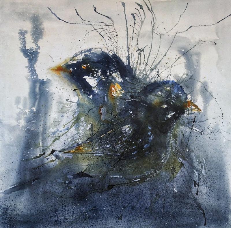 Animals acrylic painting titled 'Where Is My Space', 36x36 inches, by artist Sonam Sikarwar on Canvas