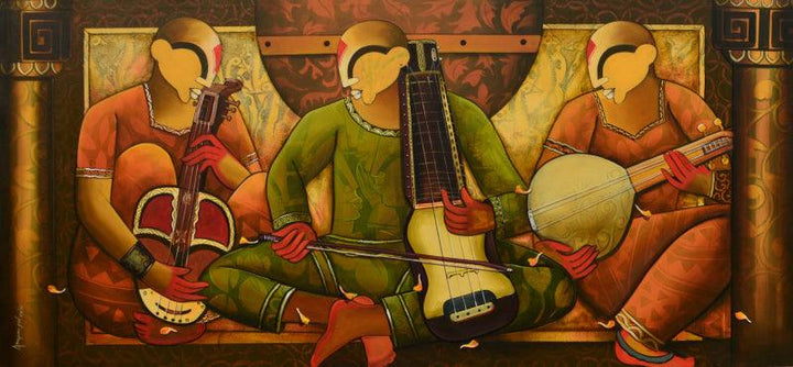 Where The Rhythm Takes You Painting by Anupam Pal | ArtZolo.com