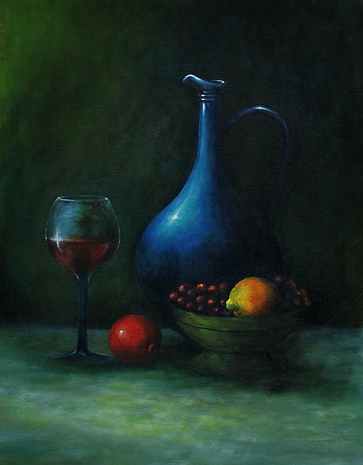 Wine And Water Painting by Seby Augustine | ArtZolo.com