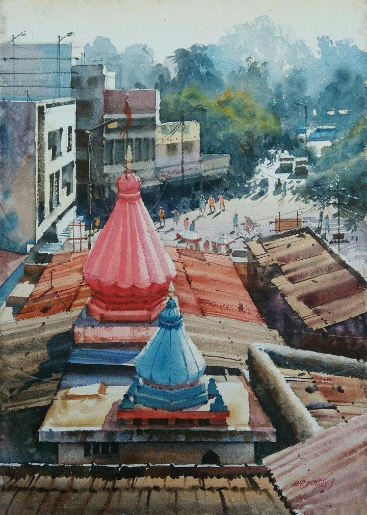Winter Morning Painting by Abhijit Jadhav | ArtZolo.com