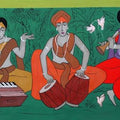 contemporary acrylic painting titled 'Worship', 25x60 inches, by artist Chetan Katigar on Canvas