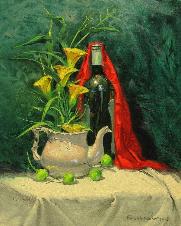 Yellow Painting by Farukh Nadaf | ArtZolo.com