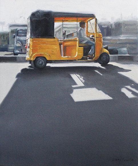 Yellow Auto Painting by Uday Farat | ArtZolo.com