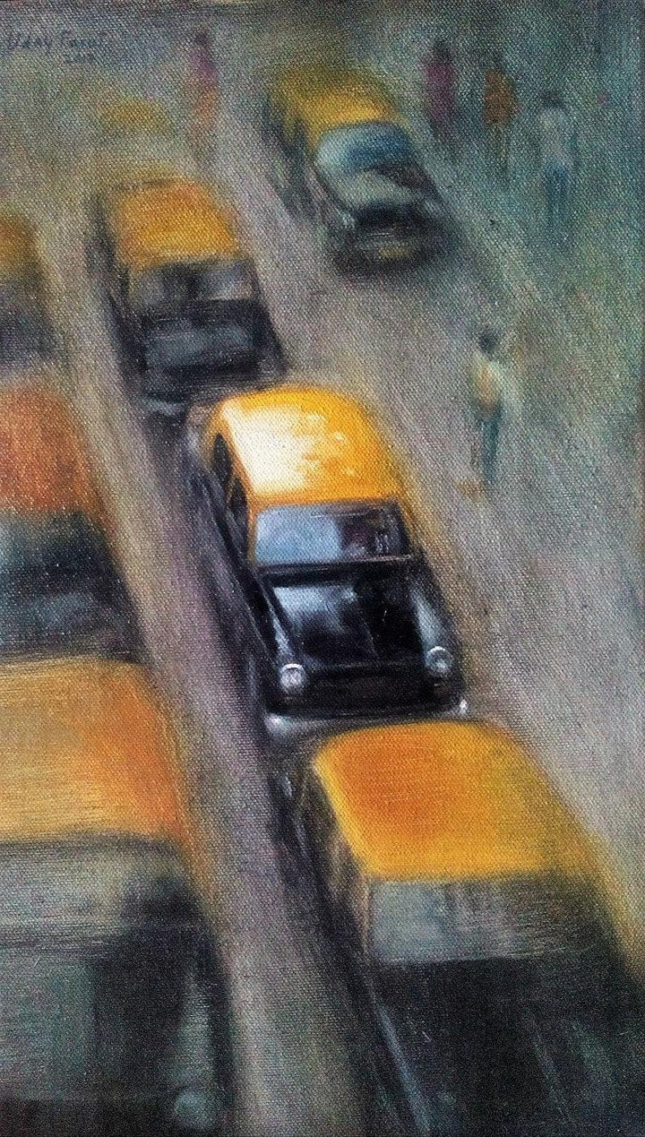 Yellow Black 3 Painting by Uday Farat | ArtZolo.com