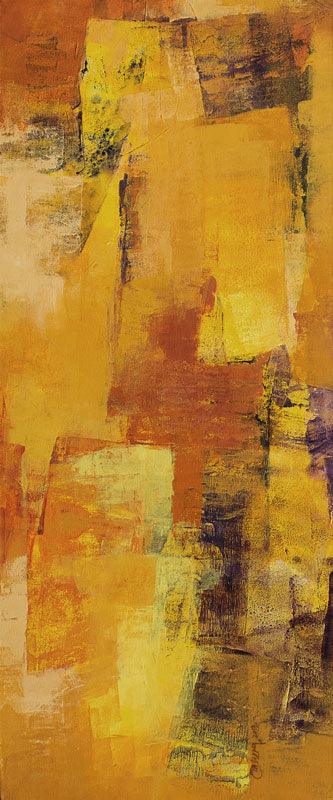 Yellow Vertical Abstract I Painting by Siddhesh Rane | ArtZolo.com