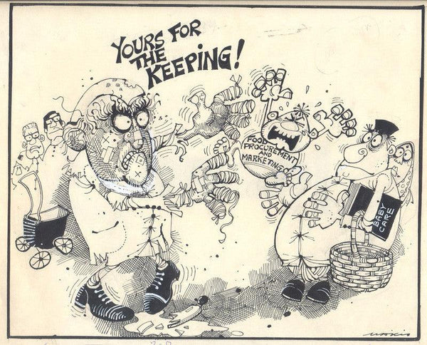 Yours For The Keeping Drawing by Mario Miranda | ArtZolo.com