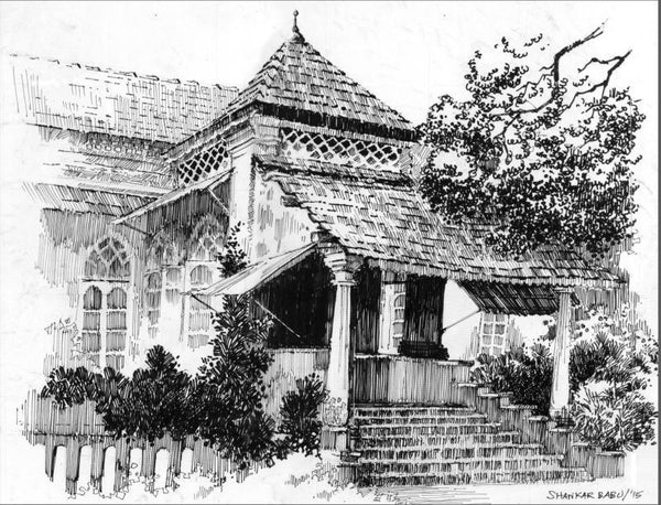 Zamindar House Drawing by Sankara Babu | ArtZolo.com
