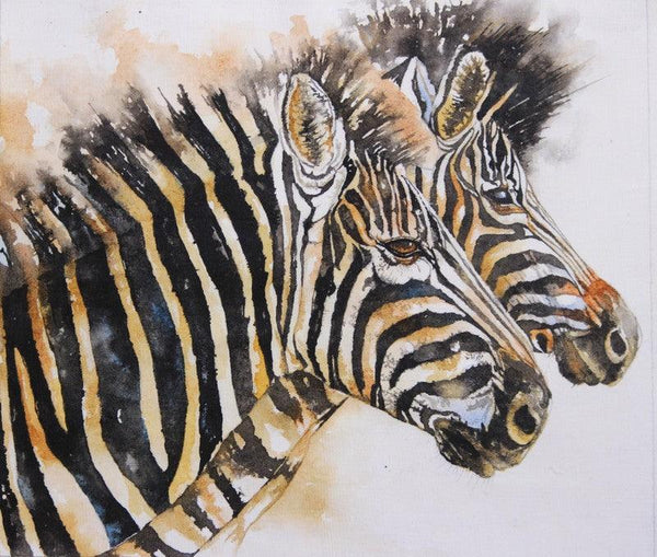 Zebras Painting by Anjana Sihag | ArtZolo.com