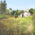 Landscape oil painting titled 'A Grange', 22x32 inches, by artist Vivek Vadkar on Canvas
