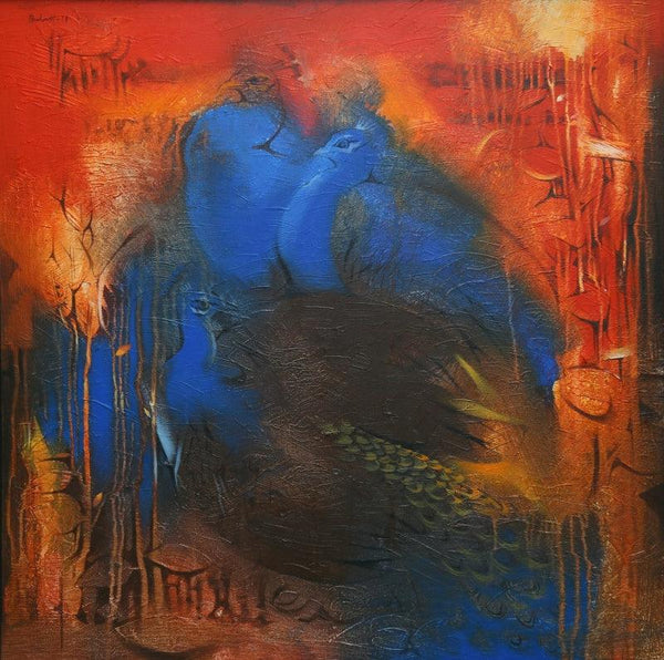 A Group Of Peacocks Painting by Balaji Ubale | ArtZolo.com