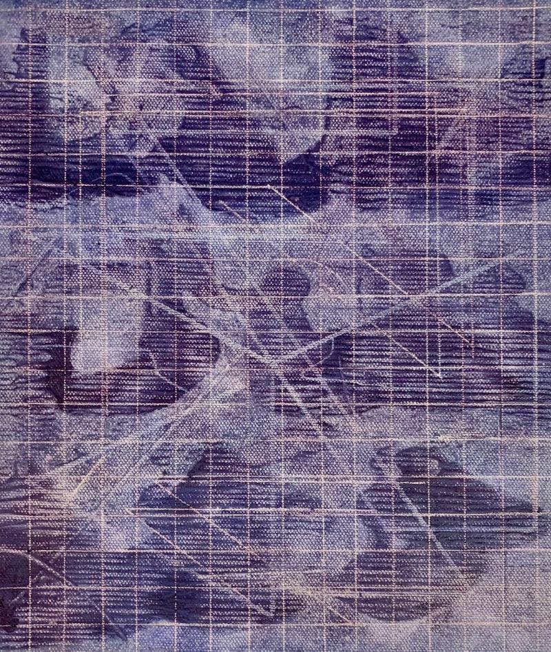 Abstract oil painting titled 'A Romance Of Many Dimension 18', 12x10 inches, by artist Harshit Bondre on Canvas