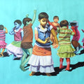 Figurative mixed media painting titled 'Aaja Nach Le', 48x60 inches, by artist Jitendra Saini on Canvas