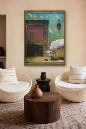 Aangan (Aangan (Courtyard)) by artist Gopal Pardeshi displayed in a Curated gallery