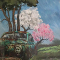 Transportation acrylic painting titled 'Abandoned', 30x18 inch, by artist Gopal Roy on Acrylic Sheet