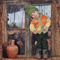 Figurative watercolor painting titled 'Abandoned Charm', 14x6 inches, by artist Raksha Ranganath on Paper